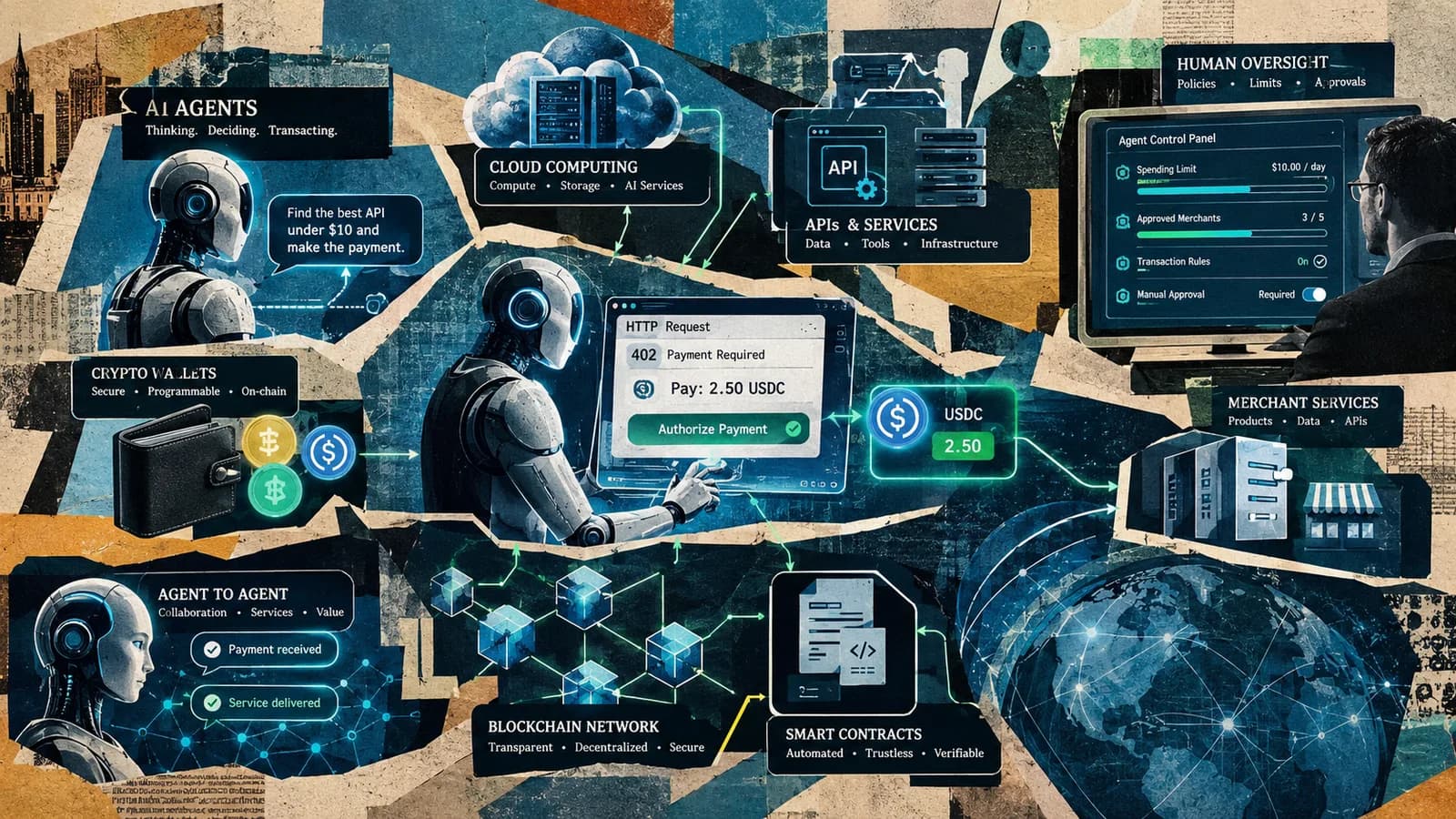 Autonomous Agentic Commerce: How AI Agents Use Crypto Rails