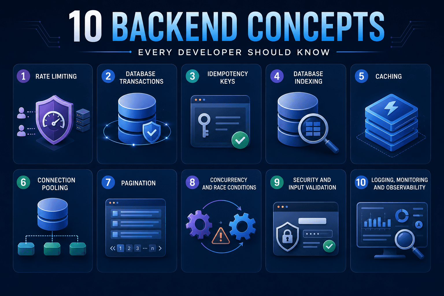 10 Backend Development Concepts Every Developer Should Know