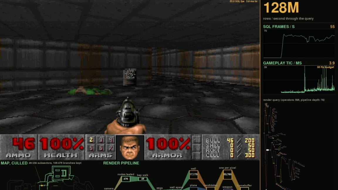 Doom Runs in SQL Database: A Tech Marvel at 35 FPS