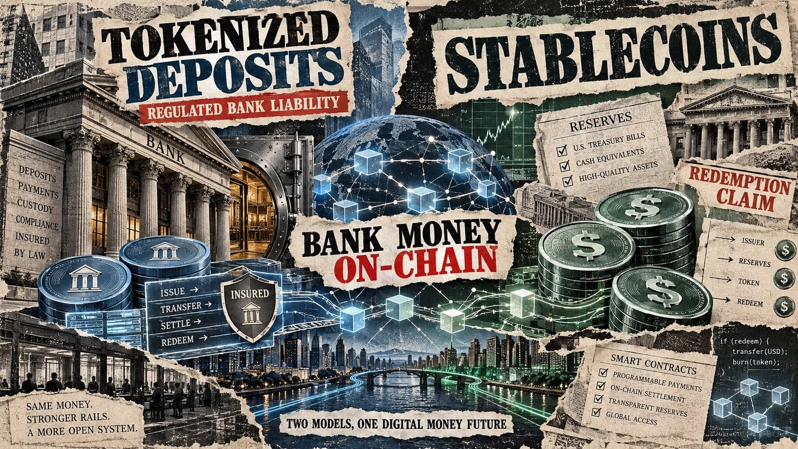 Tokenized Deposits vs Stablecoins: How Banks Are Bringing Money On-Chain