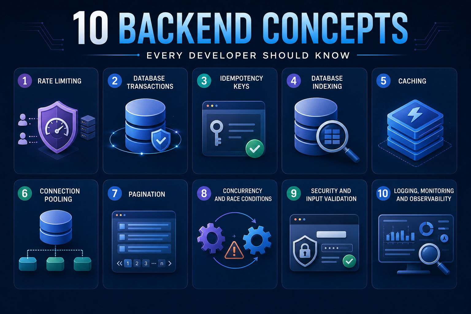 10 Backend Development Concepts Every Developer Should Know
