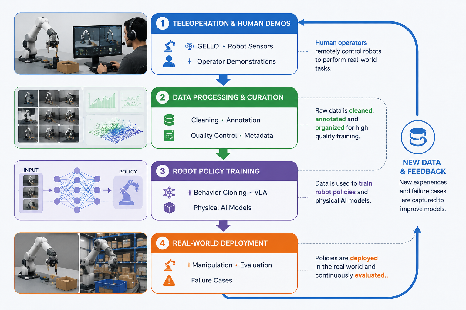 Robotics AI Data Pipeline Infographic